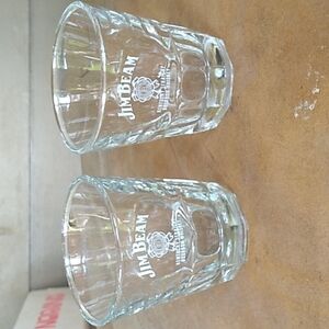 Jim Beam low ball boubon galsses barware